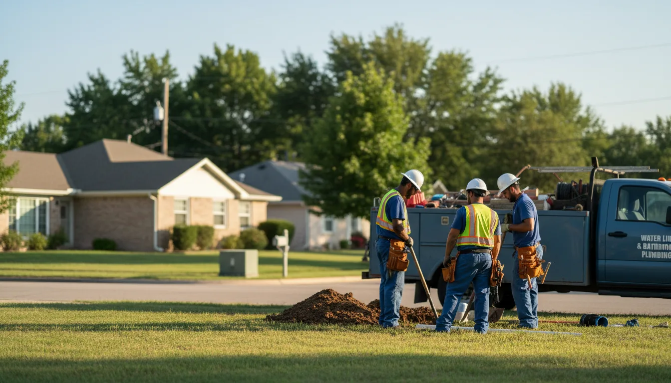 Residential water line and bathroom plumbing service in Trumbull, CT